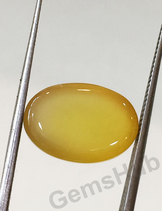 Natural Certified Yellow Hakik Stone, weight - 7.1